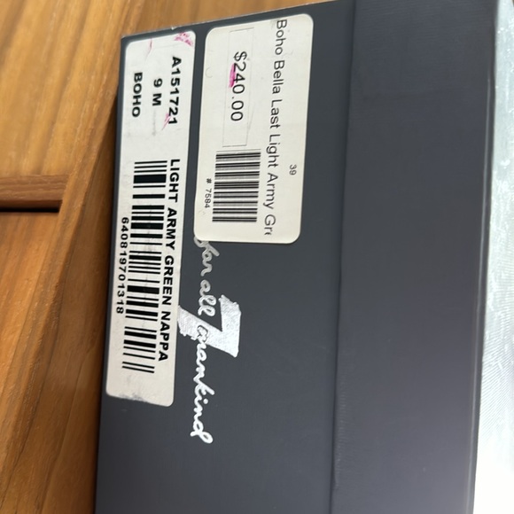 Light army green ballet flats with ankle tie - Picture 6 of 6